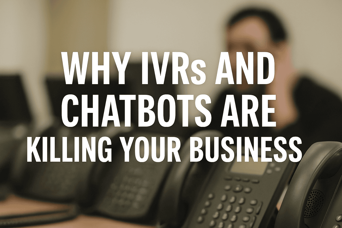 WHY IVRS AND CHATBOTS ARE KILLING YOUR BUSINESS